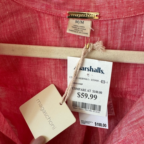 MAGASCHONI | 100% Pink Linen Summer Dress - Picture 3 of 7